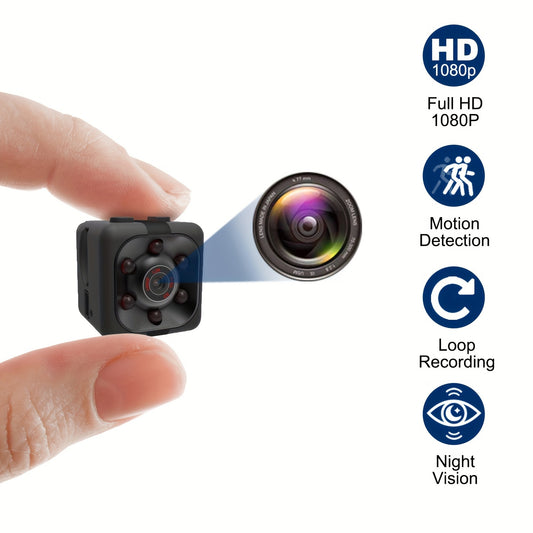 Mini Spy Camera, Hidden Camera 1080P, Nanny Cam Full HD with Night Vision Motion Activation for Indoor Outdoor Covert Security Cameras